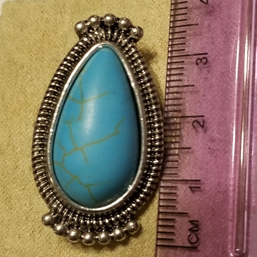 NEW SW Style Turquoise look Statement Ring - Picture 6 of 6